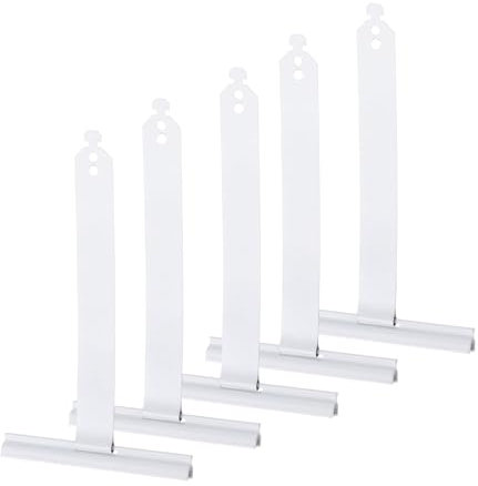 QUARKZMAN 5 Pcs Ressorts pour Volet Roulant Mini Ressorts de Volet Roulant Aluminium Plastifié Blanc Deux Trous de Perçage Ressort de Fixation