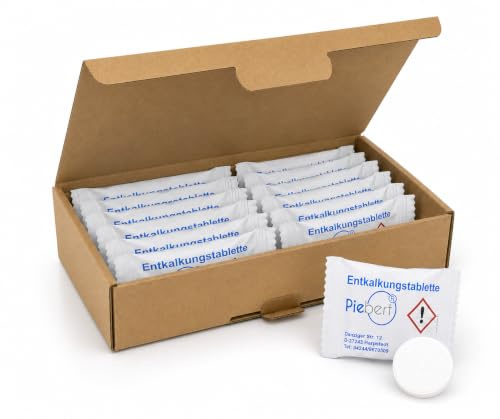 Piebert Care 20x Entkalkungstabletten 8730 kompatibel mit Bosch TASSIMO & Philips SENSEO Getränkeautomaten, einzeln verpackt zu 18g, Made in Germany