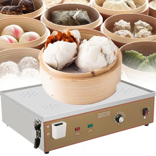 XNYXLPP Máquina Comercial para Bollos al Vapor, Máquina eléctrica para Bollos al Vapor de Cuatro Orificios, Máquina para cocinar al Vapor Alimentos caseros de Acero Inoxidable para Recetas