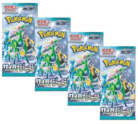 Pokemon TCG Cyber Judge Booster Packs x4 | Japanska Temporal Forces Booster Packs | Pokémonpaket | japanska Pokémonkort