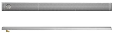 Linearer Duschrinne aus 304 Edelstahl, rechteckiger Bodenablauf mit Gitterabdeckung, seitliche Ablauflösung für Badezimmer, Küche, WC (30 x 8 cm)