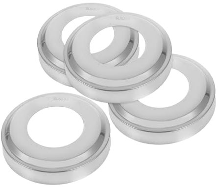 SEWACC 4pcs Stainless Steel Decorative Cover for Inground Pool Ladder Handrail Base Plate Foot Cover Replacement Parts for Enhanced Stability and Safety
