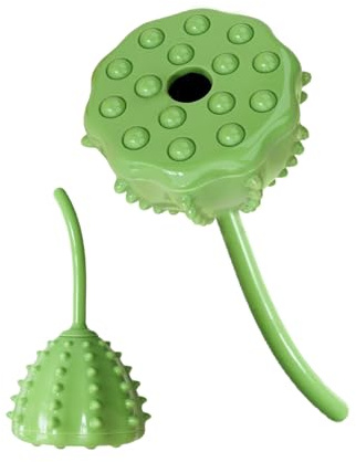 Duroecsain Balle Distributeur de Snack, Distributeur de nourriture lente avec design floral - Boule de jeu portable pour fourrage pour petits chiens, moyens et grands pour usage domestique et