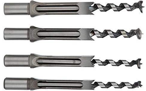 OPPWONG Square Hole Drill Bit, Mortising Attachment For Drill Press Mortise Bit Mortise Chisel 4pcs 14‑19mm Woodworking Mortising Chisel Tool For Woodworking