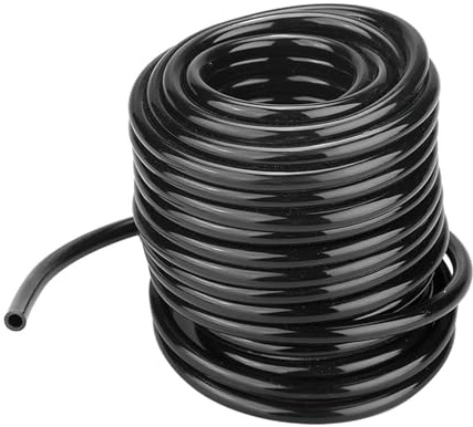 Tube micro d'irrigation, ligne d'irrigation goutte à goutte de 1/4 de pouce, tuyau de tube d'arrosage, I.D 5 mm/o.d 8 mm tuyau d'alimentation noire pour le système d'irrigation du jardin
