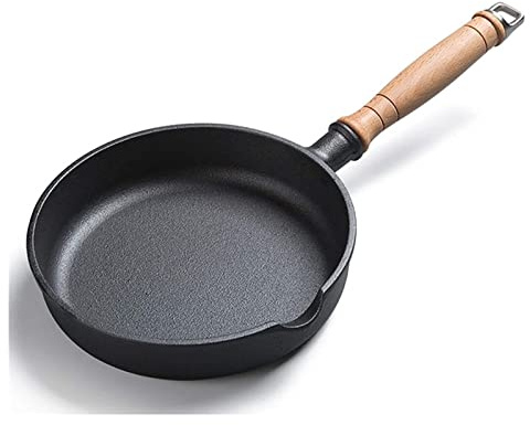 HTTGDGDH Wok Cookery Cast Iron 20Cm Frying Pan Uncoated Non Stick Pan Household Mini Frying Pan Frying Pan Microwave Oven Applicable