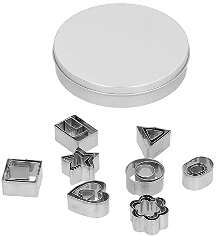 Zerodis Set di Formine per Biscotti e Biscotti in Acciaio Inossidabile da 24 Pezzi, Stampi in Metallo di Grado 430 per Artigianato Fai-da-te, Dolci Fatti in Casa, attività per Bambini