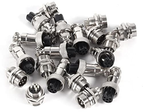 10 set di connettori maschio e femmina GX12 6 pin per aviazione, presa in metallo con isolante in bachelite, bassa tensione 300 V 5 A, custodia in zinco per acquisizione dati,