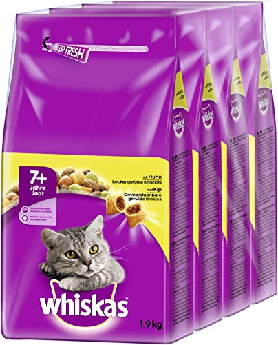 whiskas gato Forro trockenfutter Senior para Antiguos Gatos a partir de 7 años (6 x 1,9 kg)