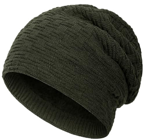 Compagno Gefütterte Mütze Herren Damen Wintermütze Beanie Strickmütze Winter Weihnachten Haube Hat Cap Männer Frauen