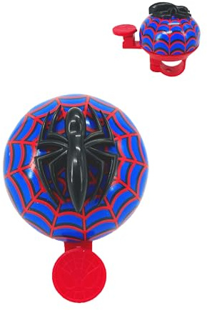 Disney Marvel Spider-Man Fahrradklingel Kinder 3D, Coole Spiderman Klingel für Jungen & Mädchen, Blau & Rot, Lauter Sound & Einfache Montage, Ideales Fahrradzubehör Geschenk für Kinderfahrrad