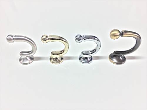 Fermatenda da muro fermatenda gancio tenda ottone ganci parete reggi tende gancio per tende fermatende a muro raccogli tenda reggi tenda ambrasse per tende embrasse bastone tenda (ACCIAIO LUCIDO)