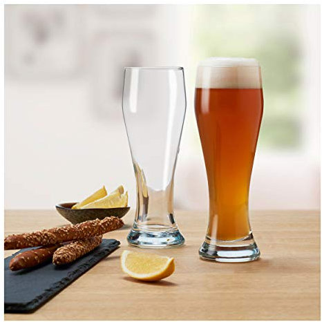 montana: Juego de 6 Vasos de Cerveza de Trigo básicos, Vaso de Cerveza de Trigo, Vaso de Cerveza de Trigo, 400 ML, 075038