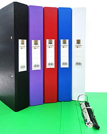 Eastlight A4 Ring Binder, 2-D Ring, Plastic on Board, Assorted Pack of 6