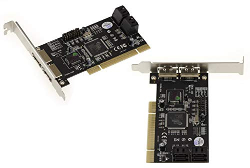 KALEA-INFORMATIQUE Carte contrôleur PCI 4 + 2 Ports SATA eSATA avec Chipset SIL3114. Disques indépendants ou en grappe Raid 0 1 0+1