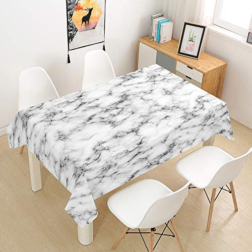Chickw1 Tischdecke mit Moderner Marmor Bedruckte, Abwaschbar Polyester Rechteckig Wasserdicht Tischdecken Pflegeleicht, für Draußen Garten Tischdek (C,140x200cm)