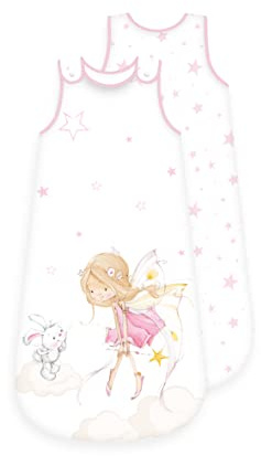 Arle-Living Baby Kinder Schlafsack - Kleine Fee - ganzjährig - umlaufender Reißverschluss Druckknopf (70 cm)