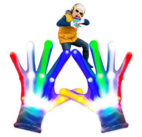LED Gloves for Kids Colorful Light Up Gloves Perfect Party Favors and Gifts