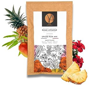 OYA - Préparation pour Rhum Arrangé de Dégustation SUNNY ISLAND - Ananas Mangue Hibiscus (pour 70cl de rhum) - Idée Cadeau Anniversaire Saint Valentin