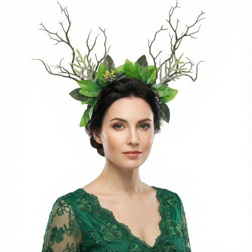 Beavorty 1stk Ast Blätter Stirnband Haarreifen Gotischer Kopfschmuck Für Damen Kopfschmuck Der Waldgöttin Cosplay-haare Tragen Party-frisuren Jahrgang Fräulein Blütenkopf Plastik