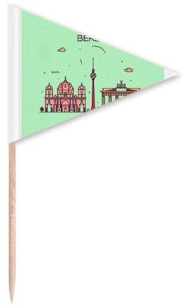 Palillo de dientes plano con diseño de bandera de Berlín Alemania