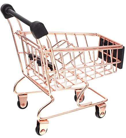 BESTonZON Einkaufswagen Spielzeug Rollenspielzubehör Mini-Einkaufswagen en Kinder en für Kinder Spielzeug e Puppenregal Spielen Eisen