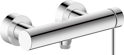 Duravit Circle Duscharmatur Aufputz für 1 Verbraucher, Einhebel-Brausemischer mit Keramikmischsystem, Chrom