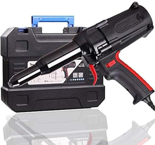 GYQSSD Juego De Pistola Remachadora Eléctrica, Pistola Automática De Remaches Y Tuercas De Remache, Adaptador De Pistola Remachadora para Remaches De Acero INOX De Aluminio 4,0-6,4mm
