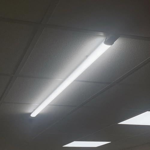 LEDBRITE 5FT 24W IP65 LED Batten Light, 6500K Cool White, Weatherproof Triproof Surface-Mounted Ceiling Tube Light for Garages, Workshops, Warehouses, Offices, Sheds & Utility Areas