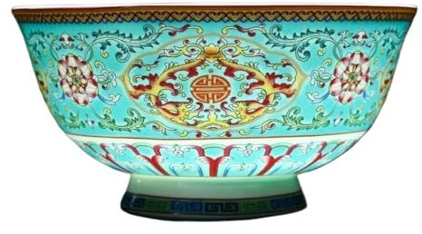 Porzellan im Hofstil Pastell-Porzellanschale, Reisschale aus Porzellan im antiken Palaststil, 15,6 cm, emaillierte Schale, Master-Teetasse, hochwertige Schale aus Knochenporzellan, Stielglasschale