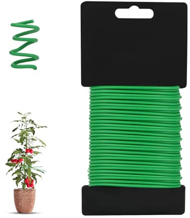 Filo Da Giardino Per Piante Rampicanti, 3mm*20m Filo Giardino Verde, Filo Per Piante Da Giardino, Morbido Legame Per Piante, Cavo Pe`R Legare Alberi Supporto Per Piante Rampicanti Giardinaggio (1)