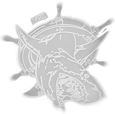 BELLIFFY Haifisch-untersetzerform Silikonform Zum Selbermachen Epoxidharzform Für Tassen Leicht Zu Reinigen