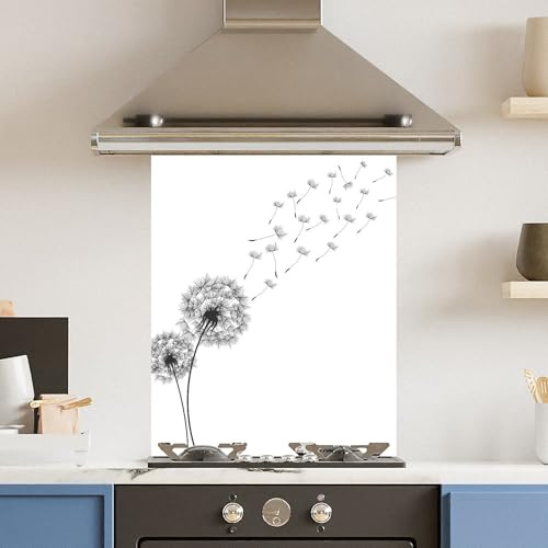 Toughened 6mm Glass Kitchen Splashback 60 x 75cm Daffodil - Polished Edge Heat Resistant Back Splash for Cookers Hob