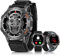 MEGALITH Smart Watch Men Fitness: 106+ Sports Sleep Monitor Smartwatch - Tracker Blood Pressure Oxygen Black Waterproof