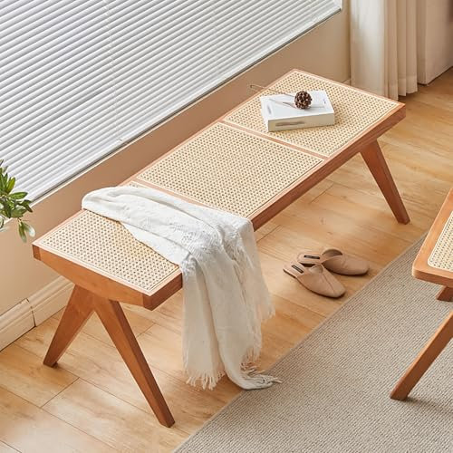 ZQKJLH Esszimmerbank Sitzbank Holzbank Eingangsbank Aufbewahrungsbank Sitzbänke für Esszimmertisch 2er Set Holz Küchenbank für Küche Eingang Flur Schlafzimmer Wohnzimmer Bett Innenbereich