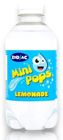 Mini Pop Assorted Flavoured Soft Drinks Sugar-Free 330ml each Bottles 24 or 12 Pack Cola, Lemonade, Dandelion & Burdock, Orange, RaspBerry, Bubble Gum (24 Bottles, Lemonade)