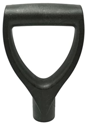 Veesper D-Shaped Spade Handle, Universal Shovel & Fork Handle Replacement, Ergonomic Plastic Grip for Digging & Raking Tools - Black