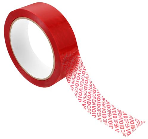 TEHAUX Manipulationssicheres Klebeband 1 Rolle Pet Rot Voidopen Beweisband