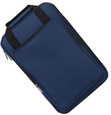 Professionelle Drumstick Tasche aus Oxford Gewebe, Navy, Groß | Trommelstocktasche, Tragetasche für Drumsticks, Schultergurt mit Reißverschluss