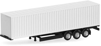 herpa Servizio ricambi, scala N (1:160), semirimorchio 3 assi container 40ft, 2 pezzi, modello in miniatura, in plastica