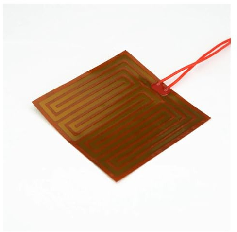 Calefacción eléctrica flexible de poliimida para cables eléctricos, 100 x 100 mm, 90 W, 12 V CC