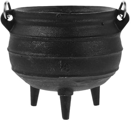 INOOMP Caldero de Hierro Fundido: Porta Incienso - Caldero de Hierro Fundido de Tres Patas para rituales, sahumar Velas, derretir Cera y aromaterapia - para prácticas espirituales y decoración del