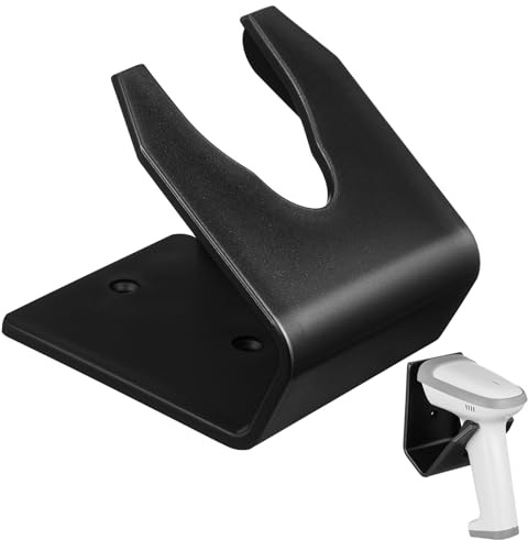 QUMIIRITY Barcode Scanner Halterung mit Robustem Standfuß aus Kunststoff Universelle Halter für Handscanner Am Arbeitsplatz Wand und Tischmontage für Supermarkt und Büro Geeignet