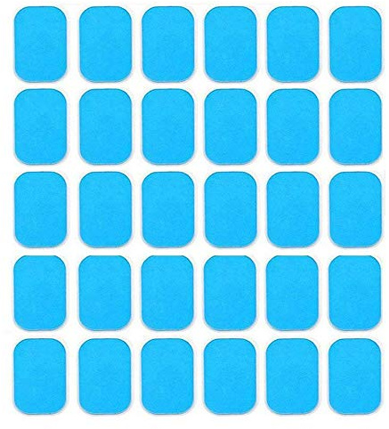 Amasawa 30 Stücke Ersatz Hydrogel Pads, Muskel Hydrogel Pads, EMS Bauchmuskel Gel Pads, Bauchmuskel Trainer Gel Pads, für EMS Trainer Bauchtrainer Muskelstimulation Elektrostimulation, Abs Trainer