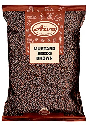 AIVA Mustard Seeds Brown (RAI SARSON) Whole I All Natural | Indian Origin - Ideal seasoning for sauces/dips/spice blends - (5 LB)