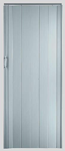Falttür Höhe 202 cm Einbaubreite bis 109 cm Schiebetür Farbe Edelstahl Look Doppelwandprofil Neu