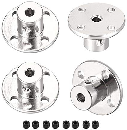 sourcing map 4 Stück Flanschkupplung Motorführung Wellenkupplung Motorstecker 3mm Innendurchm. H12*D10 Starre für DIY Teile
