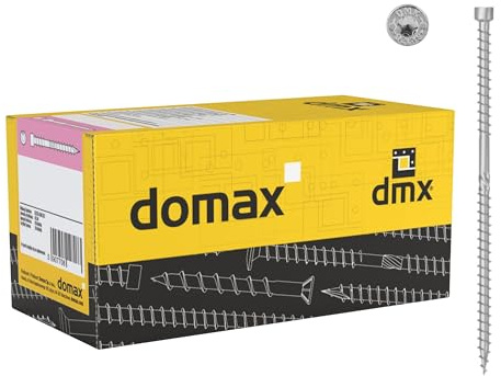 DMX Holzschrauben Torx - Zylinderkopfschrauben 8x300 - Doppelgewinde für Aufsparrendämmung - Konstruktionsschrauben - Schrauben Set 50 Stück - Doppelgewindeschrabe - Montageschrauben
