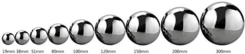 Boules de Regard Acier inoxydable décoration de la chambre Boule décorative Boule Sphère Miroir boule creuse jardin Décoration Fournitures Ornement 19 300mm (Color : 2PCS, Size : 300mm)