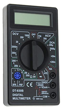 jatour Multimètre numérique - Tension sans Contact Auto- - -testeur avec écran LCD rétroéclairé pour température fréquence capacité résistance Courant